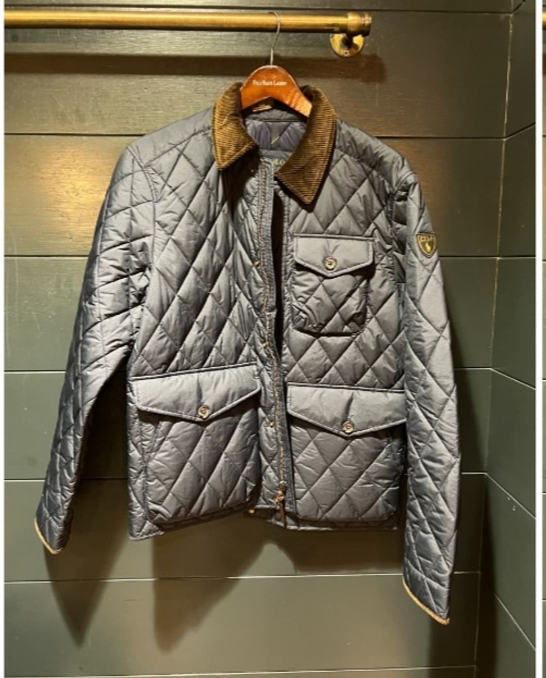 폴로 코듀로이 퀼팅 자켓 네이비 S사이즈 상품이미지1