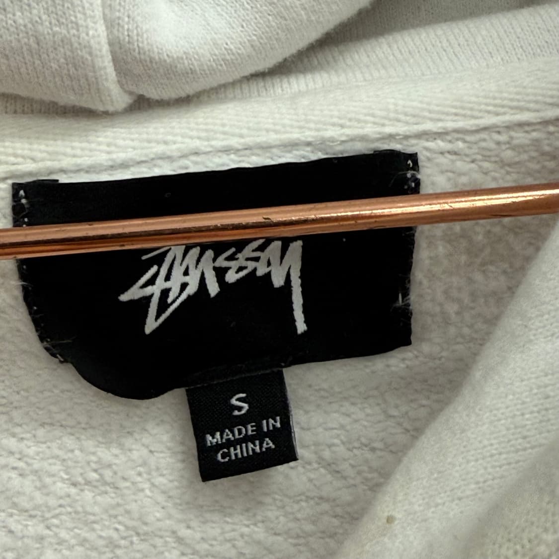 스투시 월드 투어 파커 스웨트 화이트 로고 후드티 S 상품이미지2