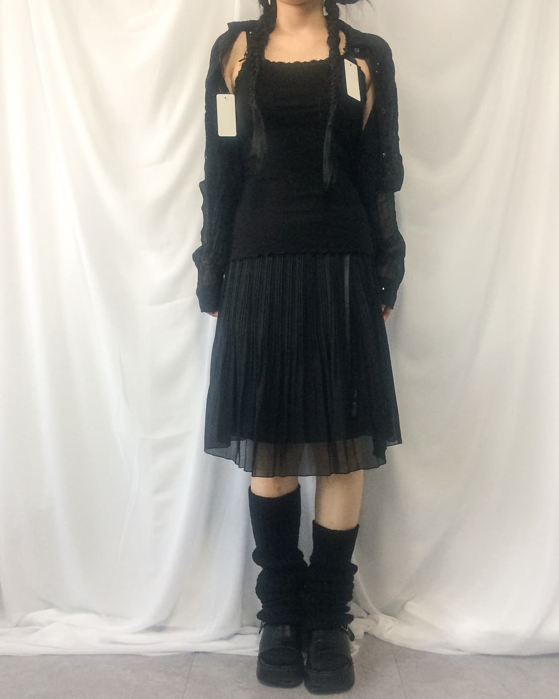Beads point see through shirt 상품이미지7