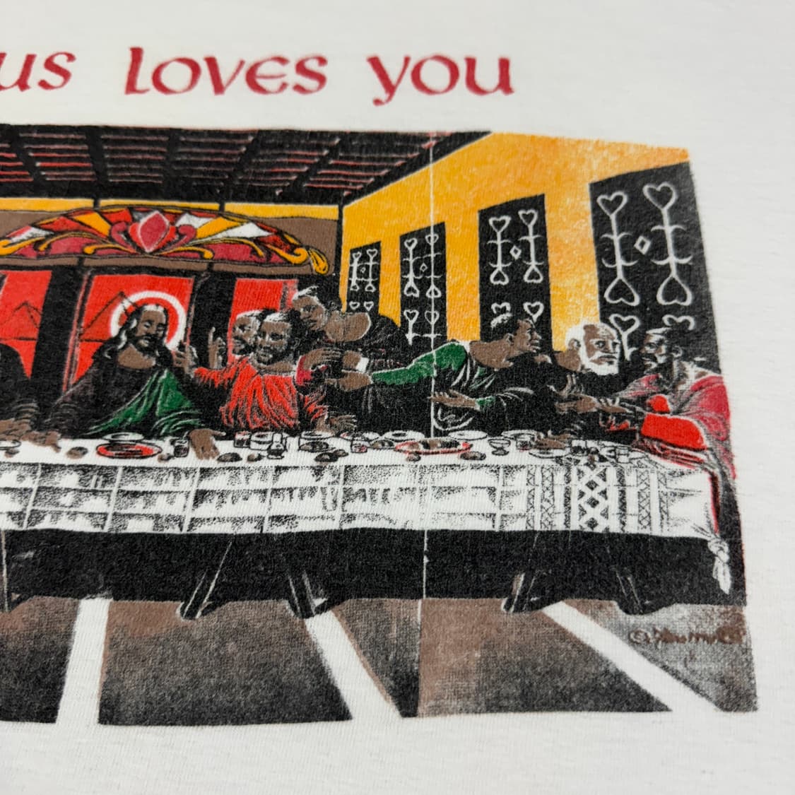 빈티지 90s 최후의 만찬 티셔츠 Jesus Love You 상품이미지6