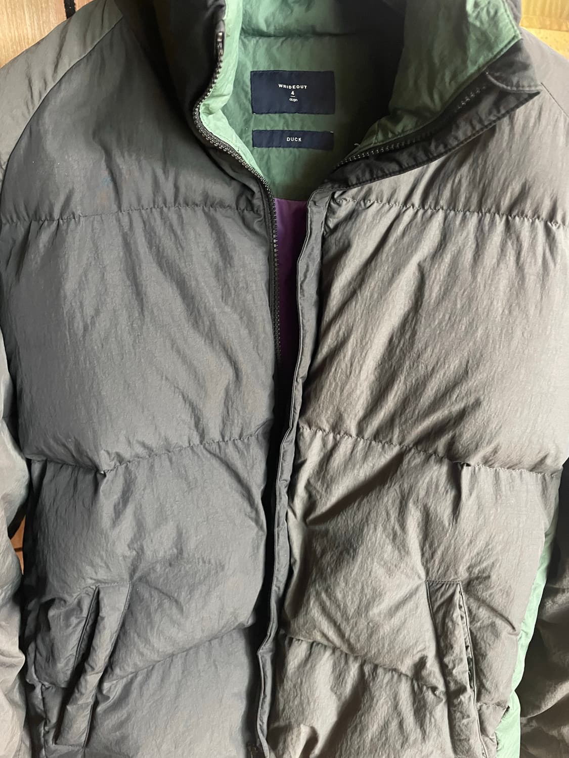 하이드아웃 블랙/차콜/그린 덕다운 패딩(4) 상품이미지1