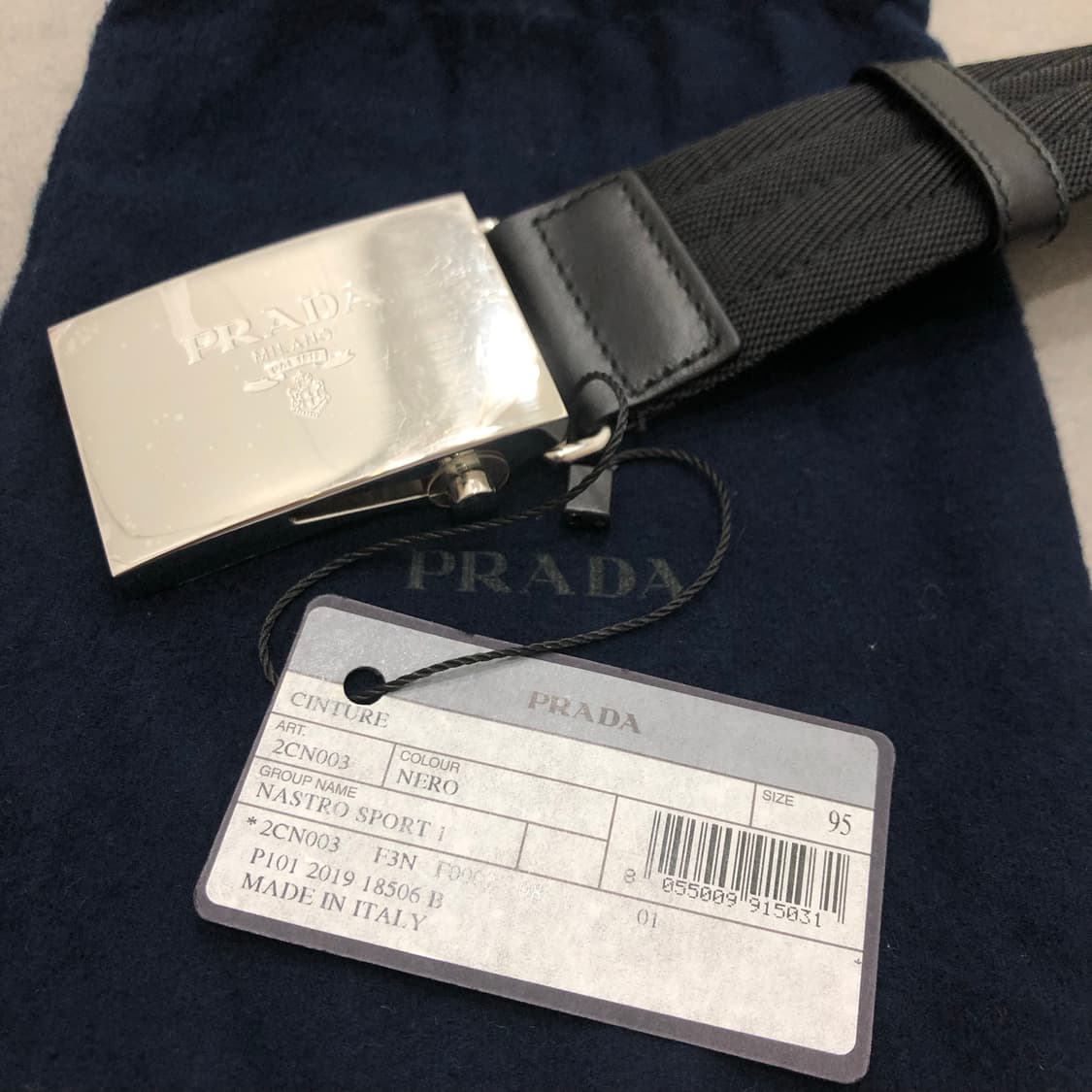 프라다 이태리 스포츠 패브릭 벨트 95/38 상품이미지2