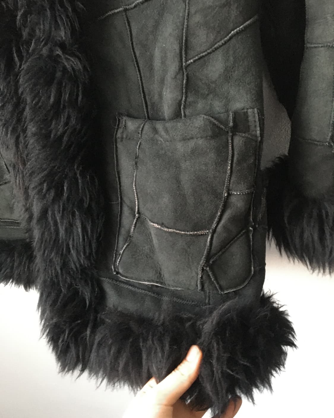 Fake fur point patch work mustang 상품이미지7