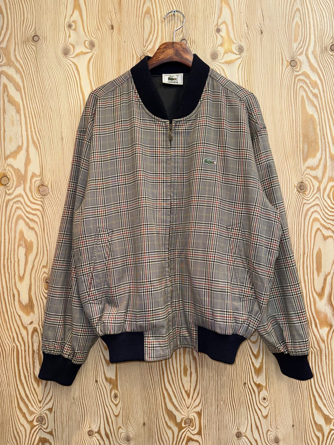 00‘s 라코스테 체크 블루종 자켓 상품이미지1
