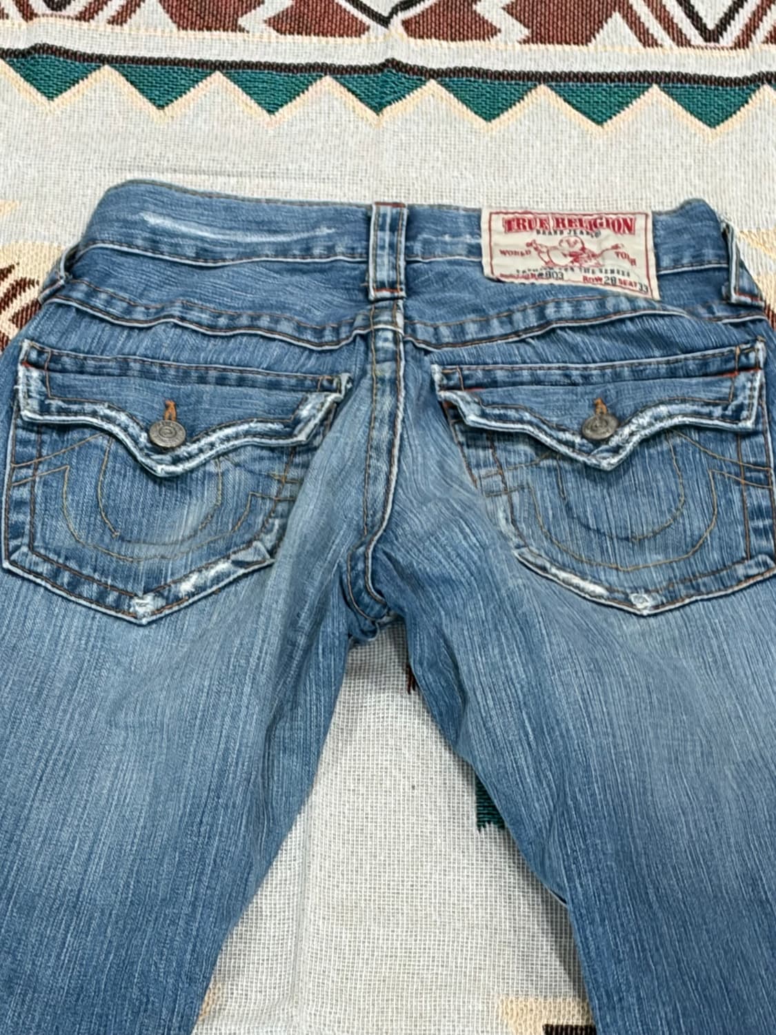 트루릴리전 #803 플레어 부츠컷 연청 데님 팬츠 상품이미지7