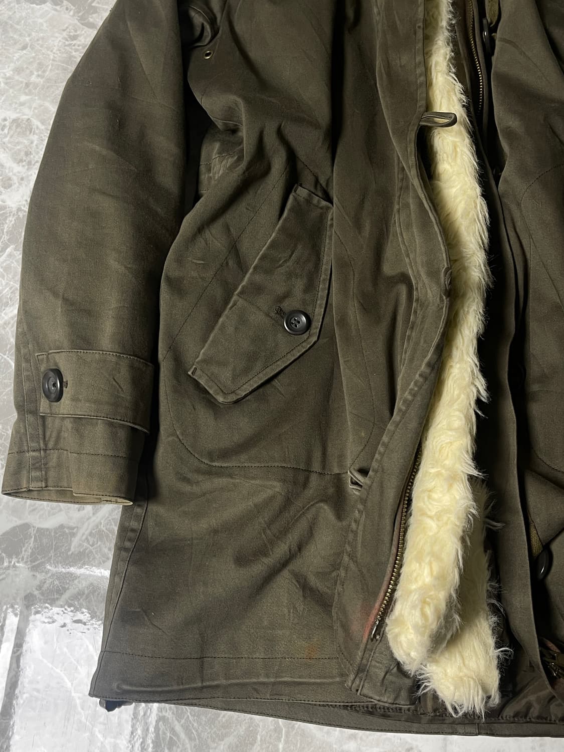 (Unknown)fur miltary hoody jacket 상품이미지3