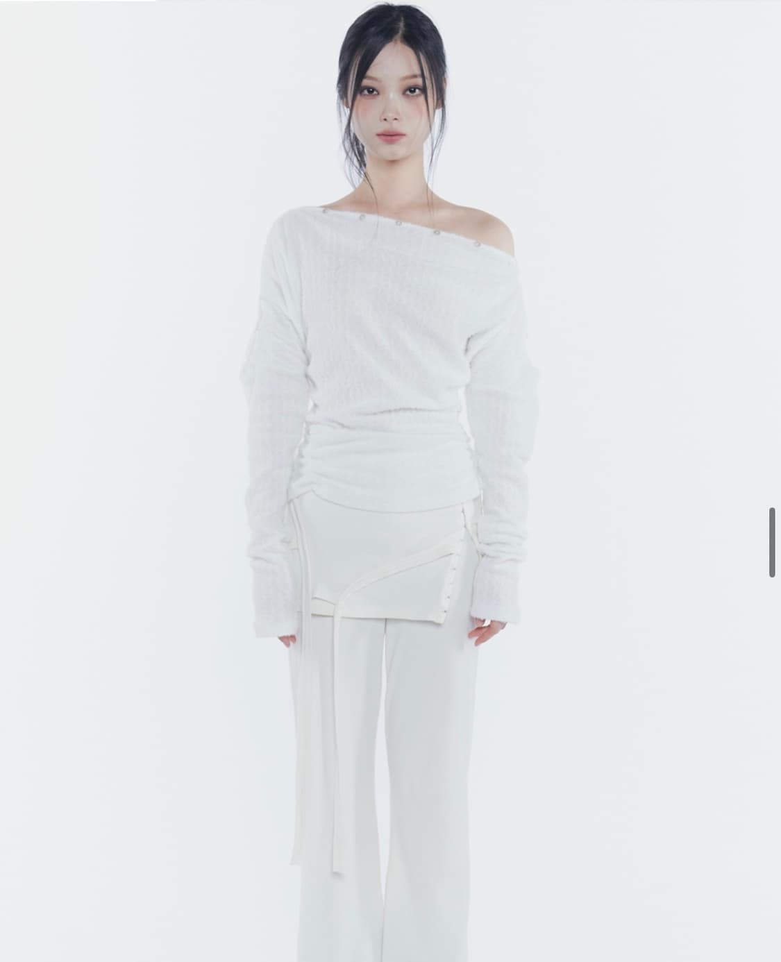 JENNIE BUTTONED TOP ivory 상품이미지2