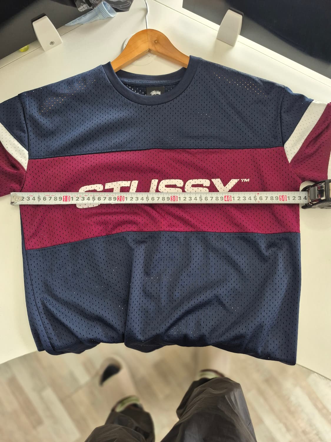 스투시 메쉬 반팔 티셔츠 네이비 L 사이즈 상품이미지7