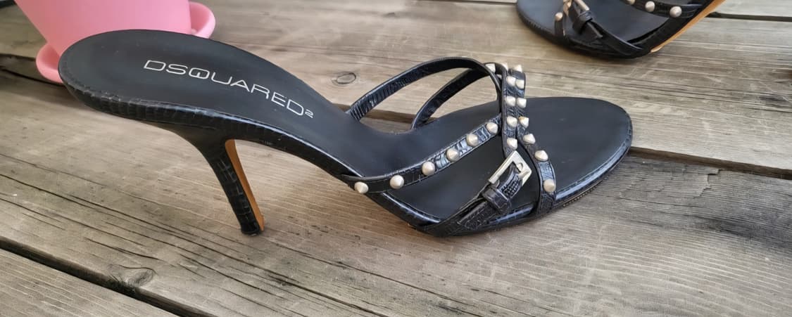 DSQUARED2 리얼가죽 스터드 힐 36 상품이미지2