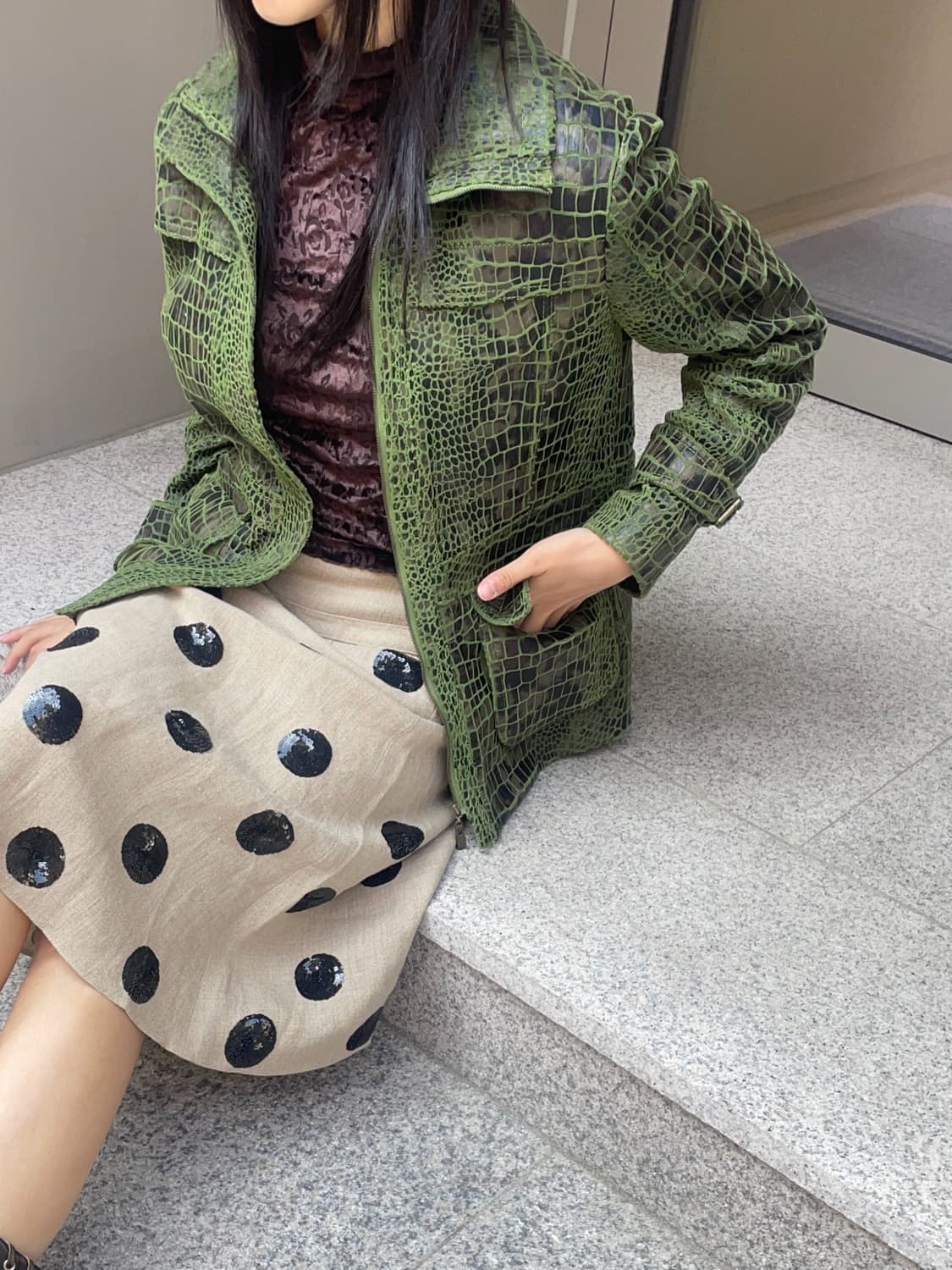 VALENTINO Sequin Dots skirt 상품이미지2