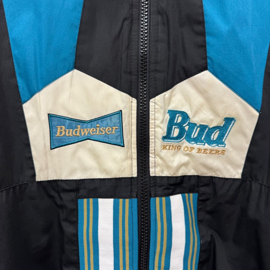 90s 버드와이저 리버시블 패딩 자켓 레터링 로고 디테일 민트 블랙 상품이미지7