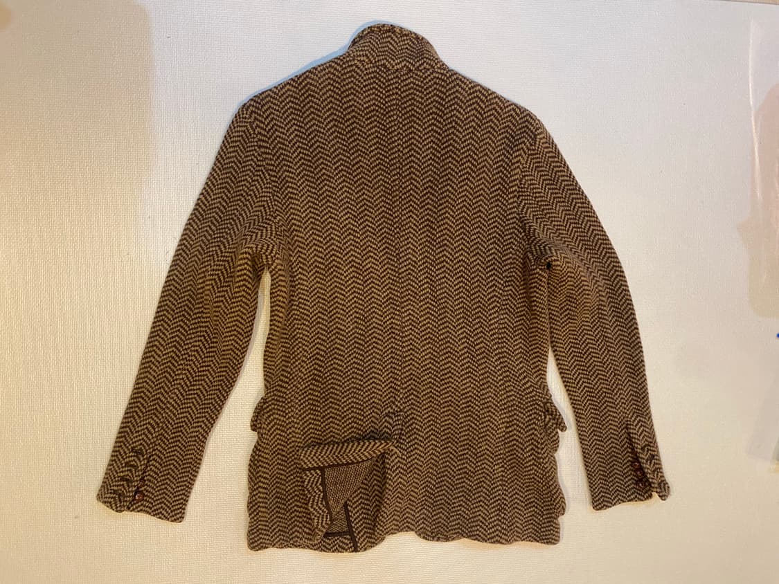 폴로 랄프로렌 울+알파카 헤링본 니트 블레이져 자켓 XL 상품이미지3