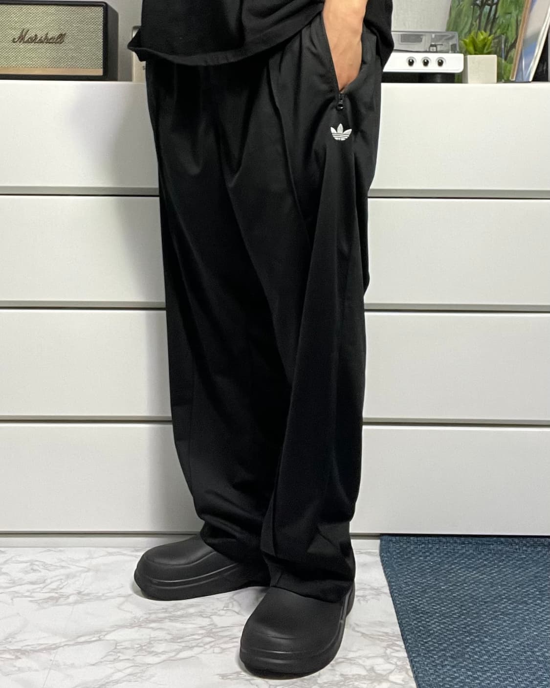 L 아디다스 파이어버드 블랙 트랙팬츠 상품이미지1