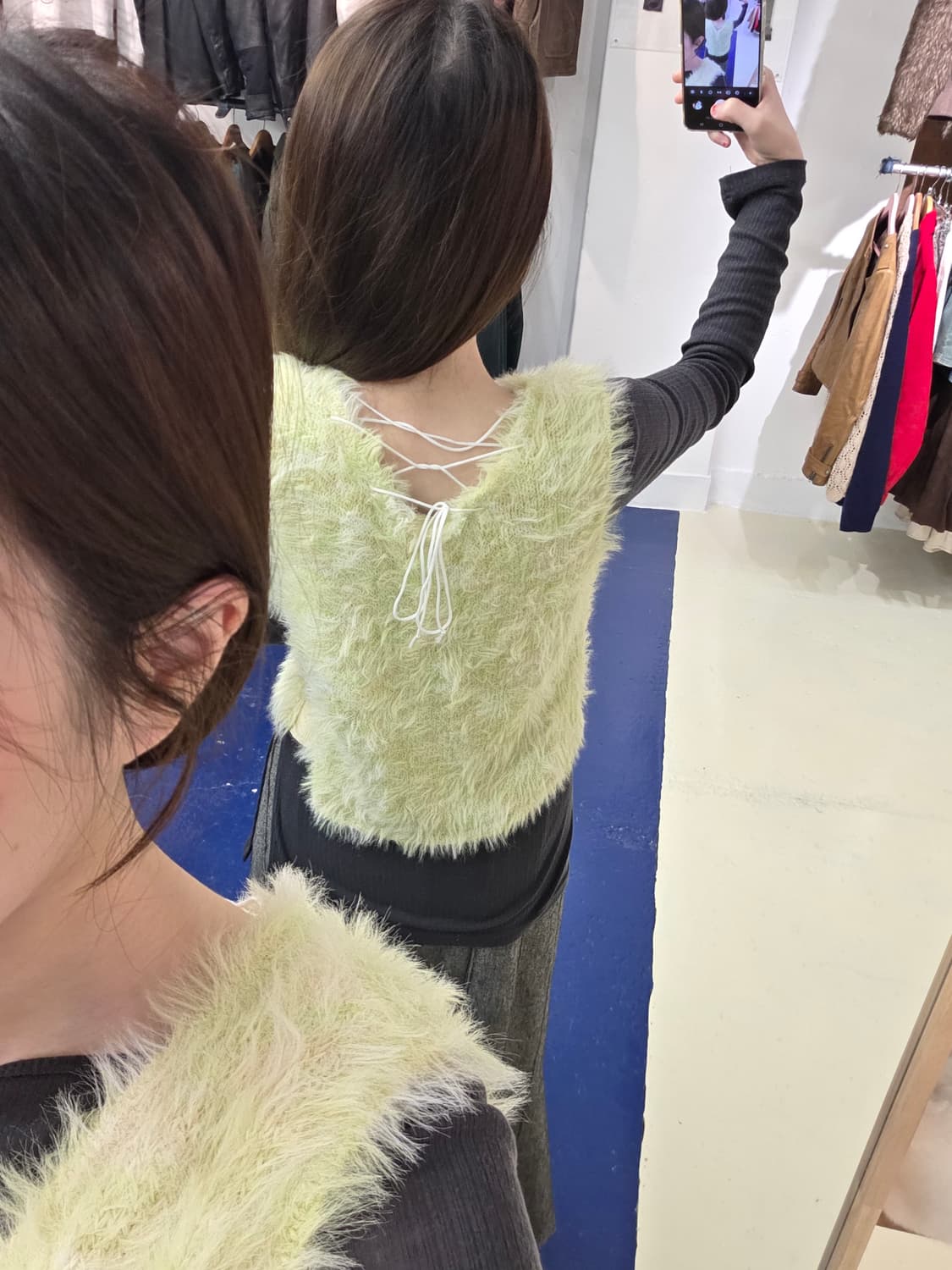 Vin Japanese 피스타치오 니트 조끼 상품이미지4