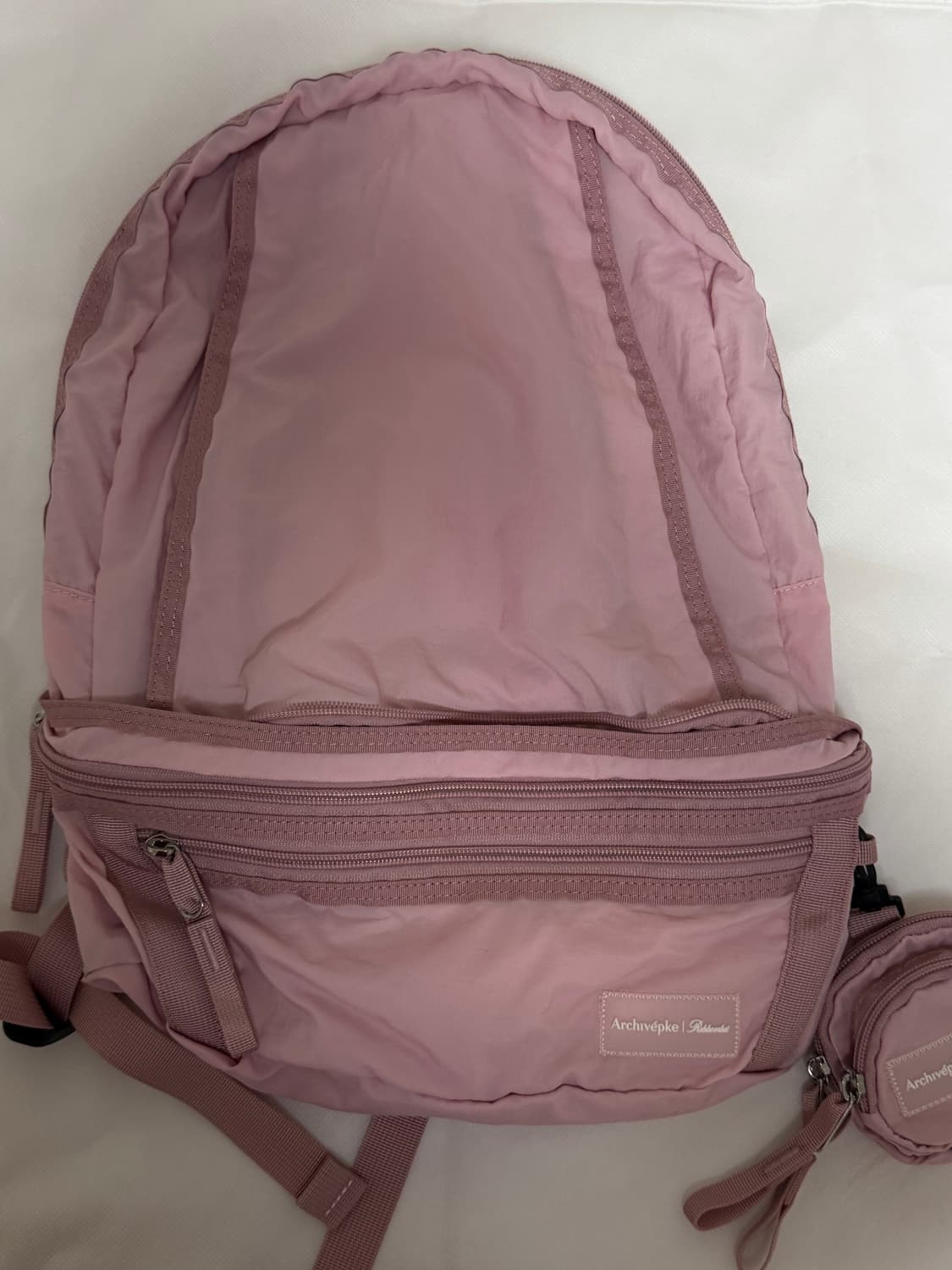 아카이브앱크 리본빛 투웨이 백팩 핑크 상품이미지2