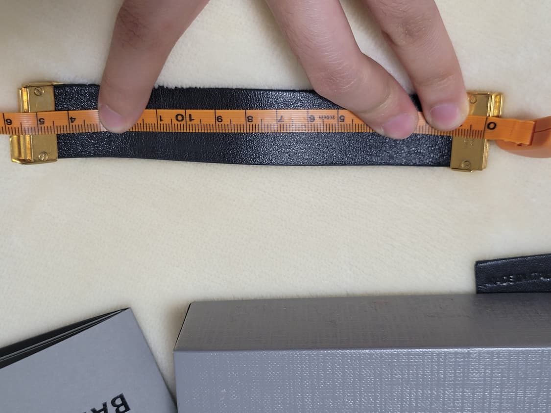 발렌시아가 BB 레더 브레이슬릿 골드 블랙 상품이미지6