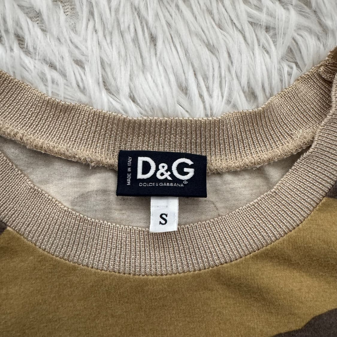 DOLCE & GABBANA 일본빈티지 크롭티 돌체앤가바나 카모 반팔 상품이미지4