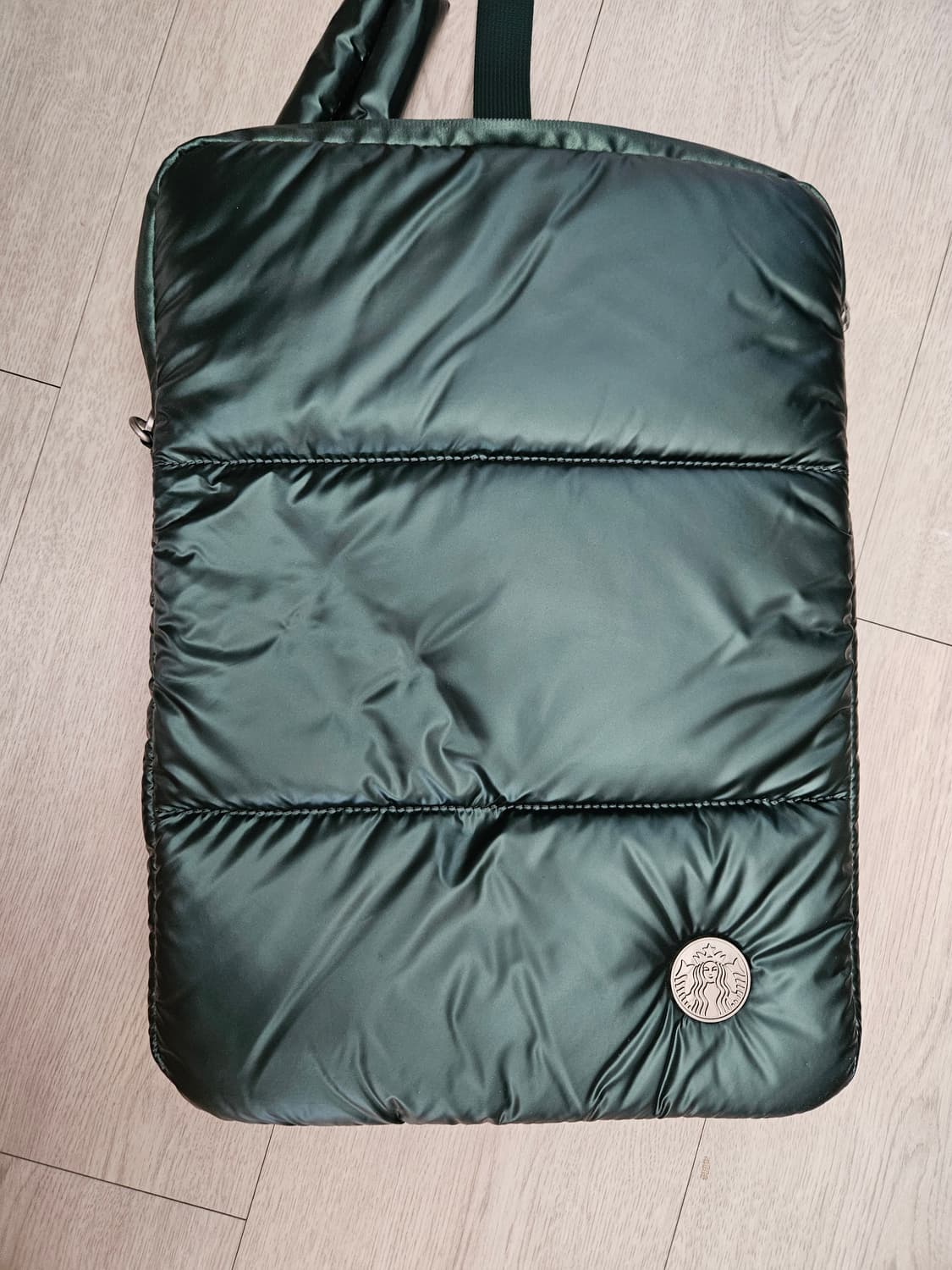 스타벅스 퀼팅 노트북 파우치 그린 상품이미지1
