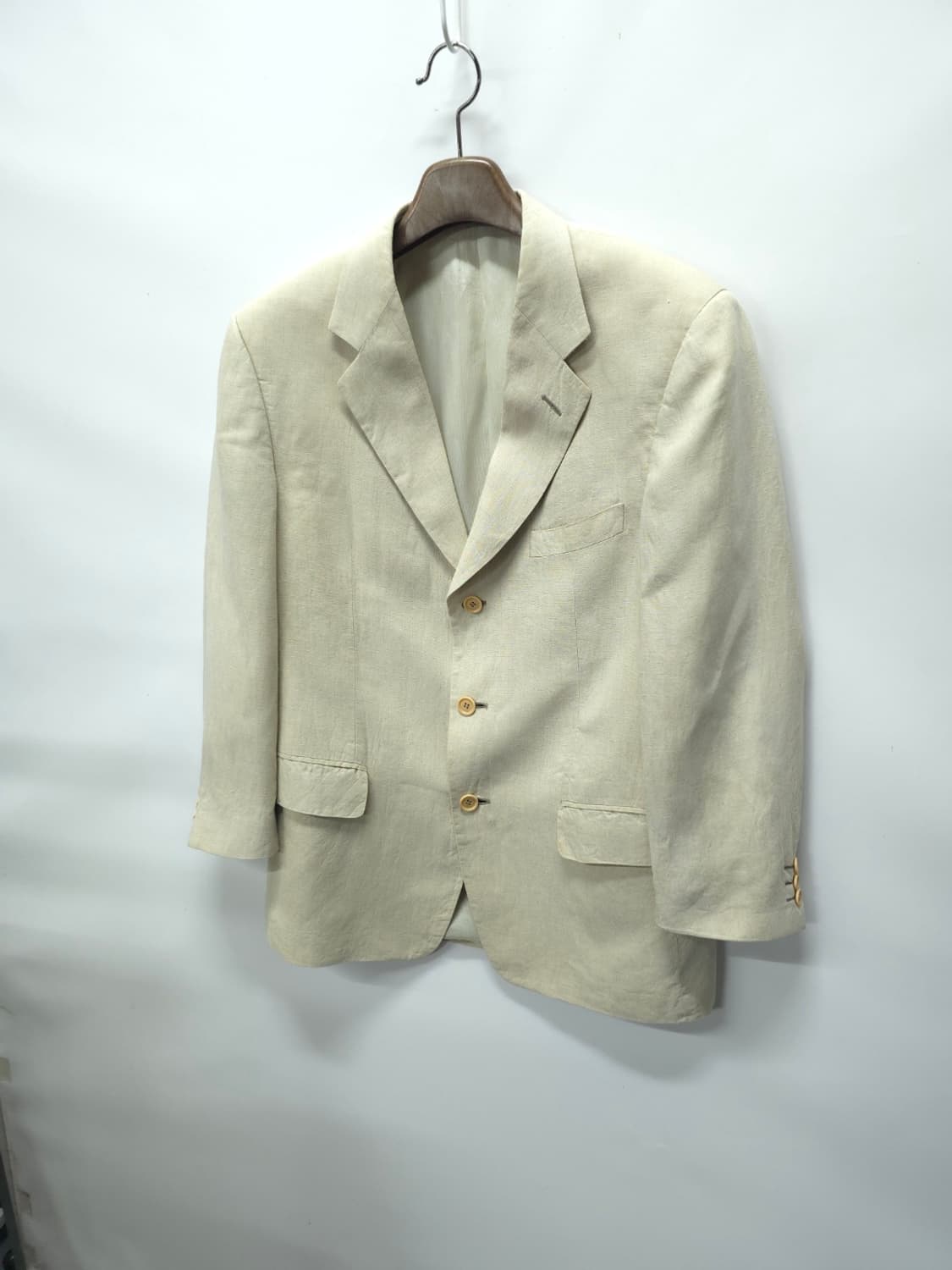 에르메네질도 제냐 소프트 라인 베이지 린넨 블레이저 (스위스 메이드) 상품이미지1