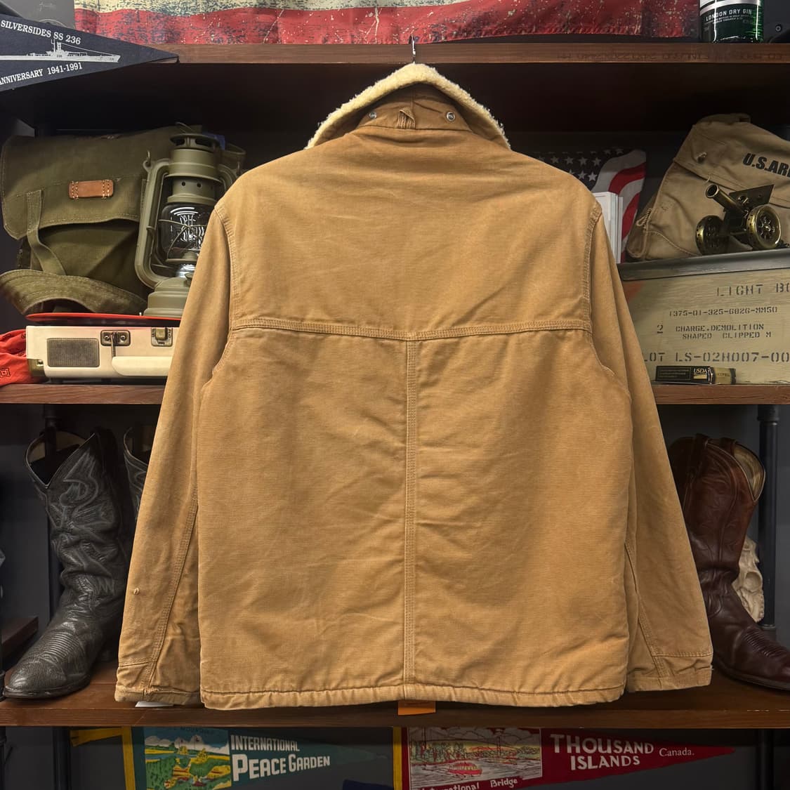 70s Carhartt 칼하트 투포켓 쉐르파 트러커 자켓 / 퍼 워크 상품이미지2