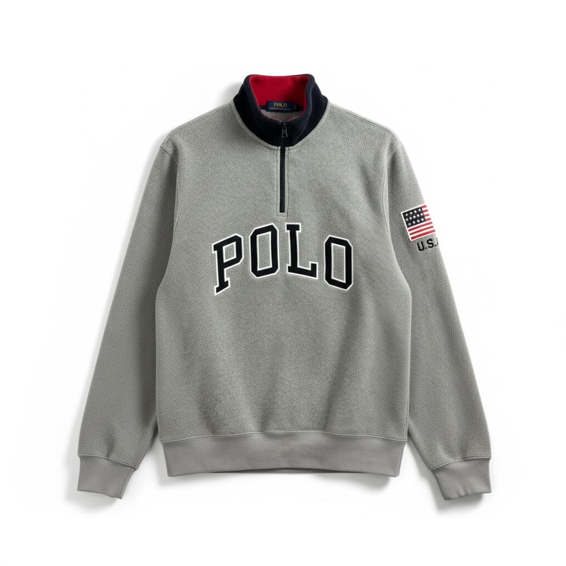 폴로 성조기 맨투맨 풀오버 그레이 M 상품이미지1