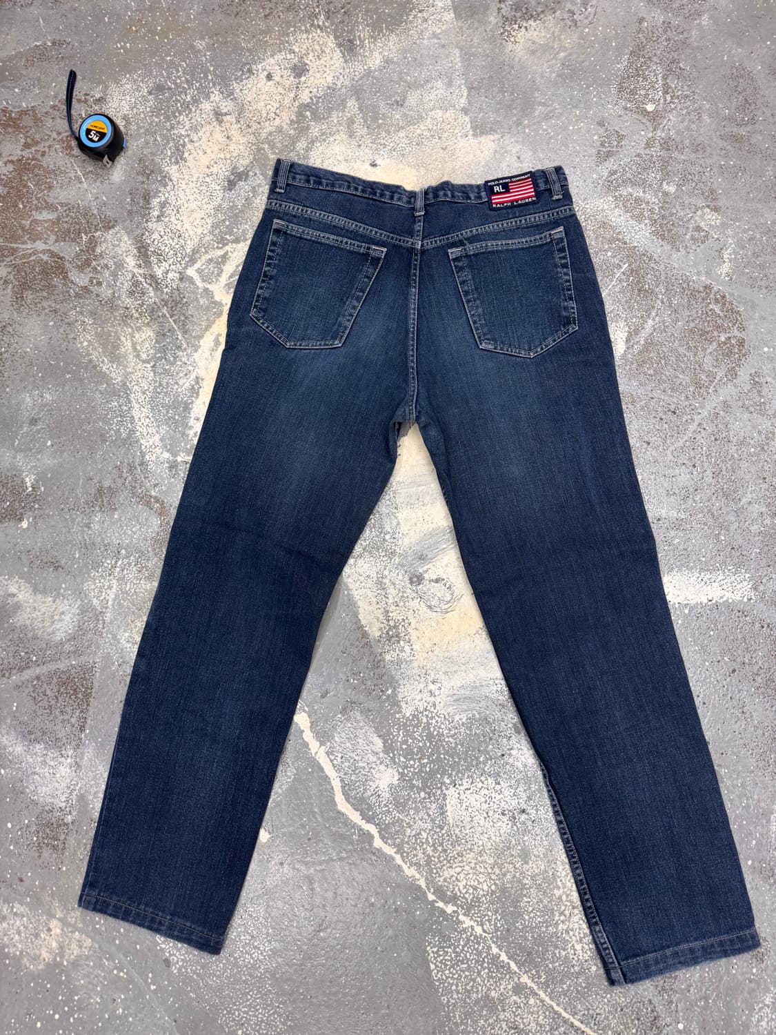 폴로 성조기 데님팬츠  실측 사진  상품이미지2
