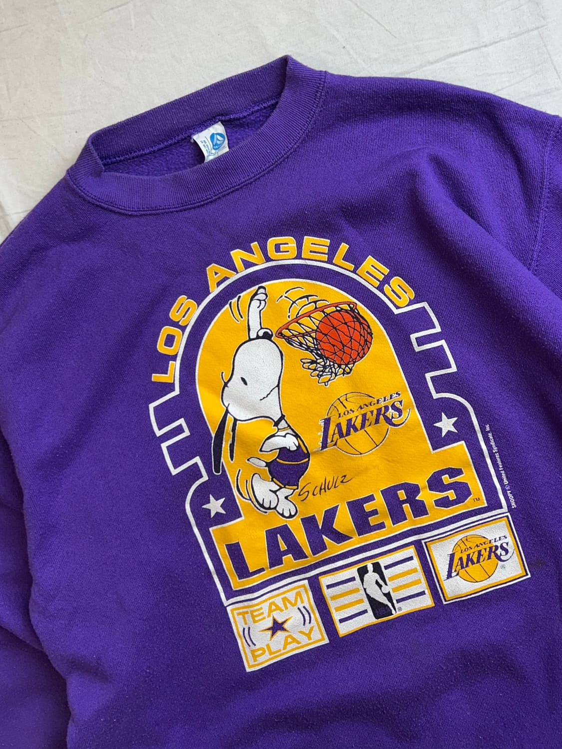 LA LAKERS SNOOPY 80s USA 빈티지 스웻셔츠 상품이미지2