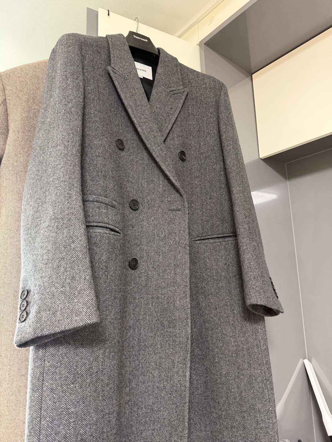 토니웩 더블 브레스티드 체스터 필드 코트 판매합니다 라지 상품이미지1