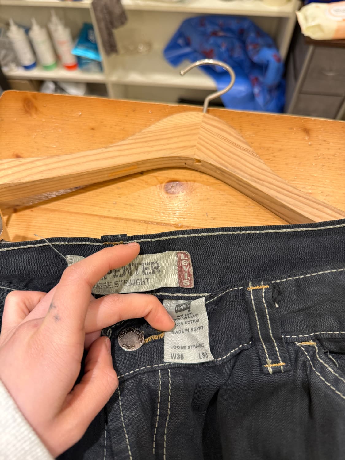 리바이스 블랙 카고 데님 팬츠 U450 상품이미지5