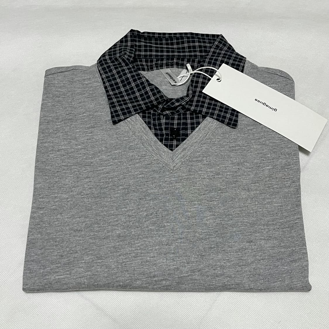 [S,M,XL]기마구아스 Mauri 레이어드 폴로 셔츠/그레이 상품이미지4
