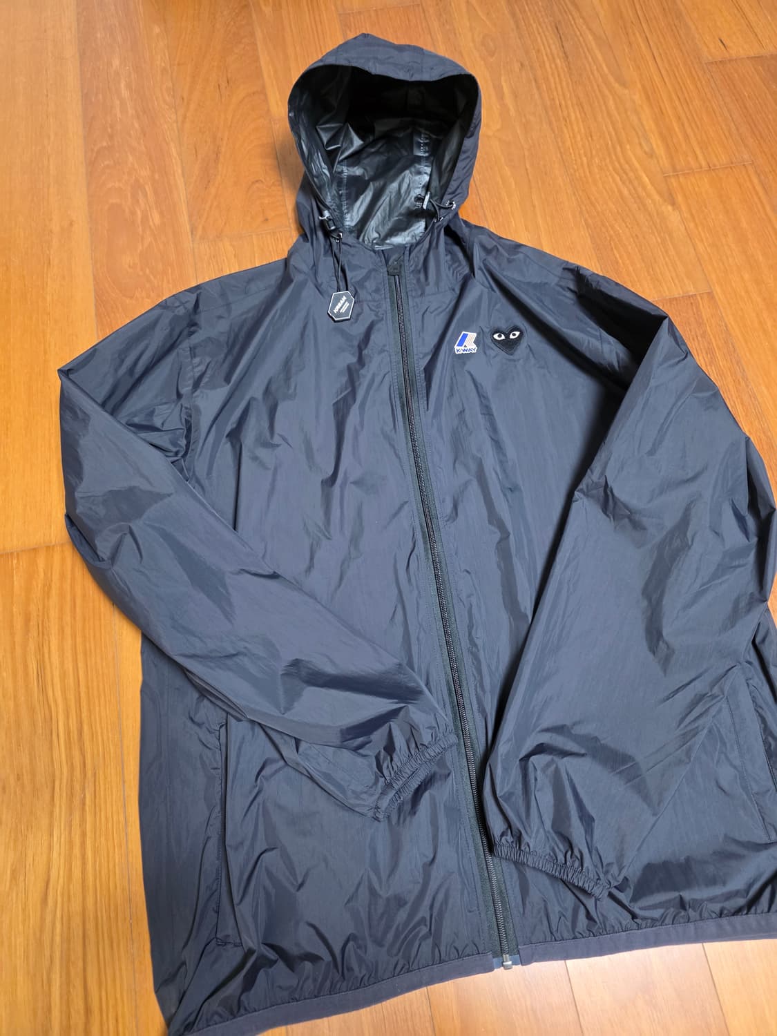 [2XL] 꼼데가르송 플레이 x 까웨 자켓 바람막이 블랙 상품이미지6