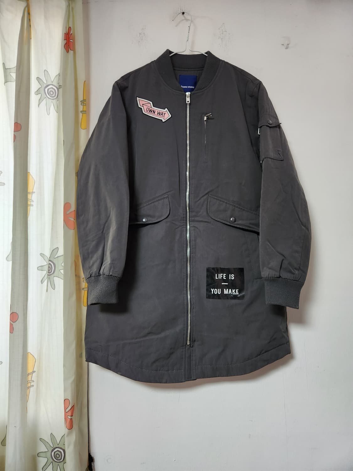 프랑크스톤 롱 항공점퍼 그레이85(S) 상품이미지1