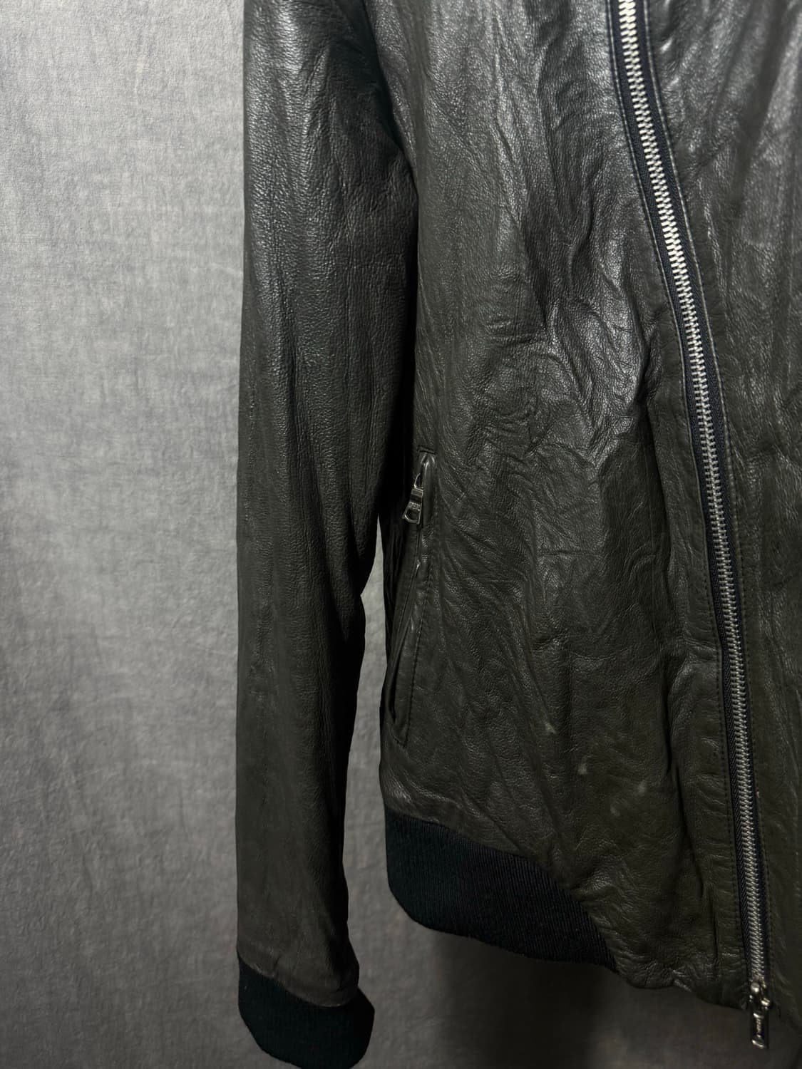 LHP Asymmetric Pigskin Hooded Leather 상품이미지6