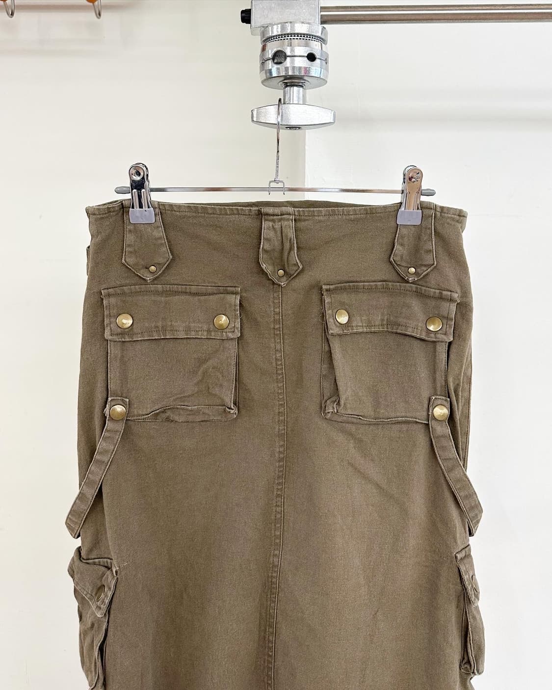 vtg 카키 카고 미디 스커트  상품이미지5