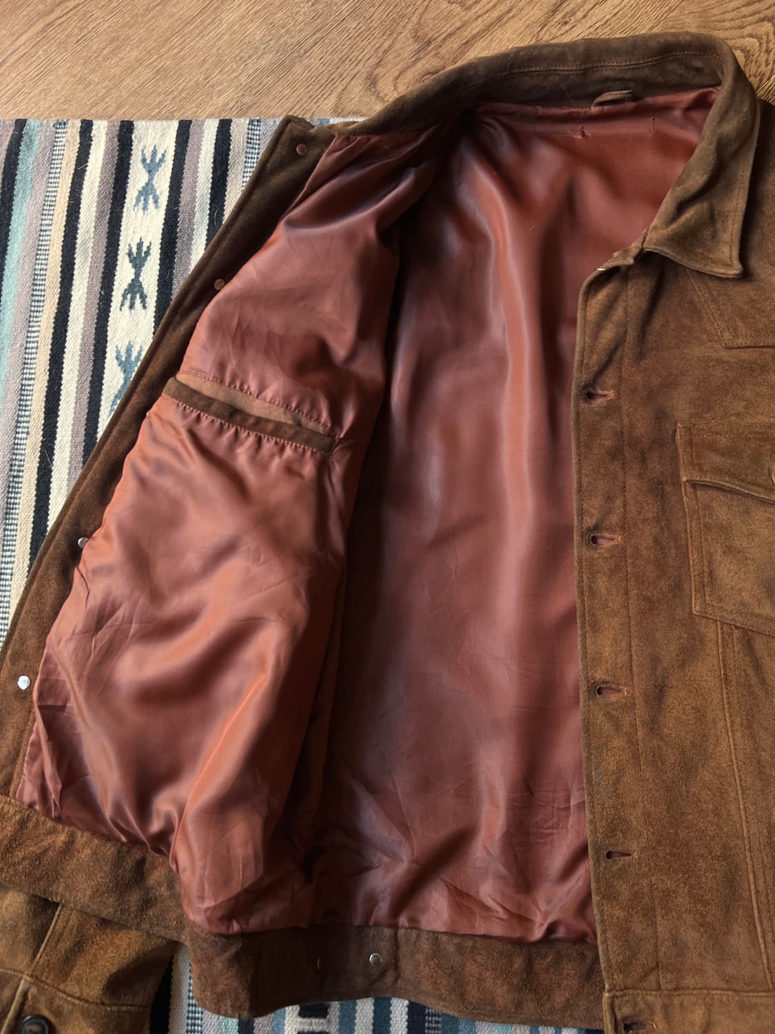 [XL]90's USA 빈티지 리얼 스웨이드 트러커 자켓 상품이미지8