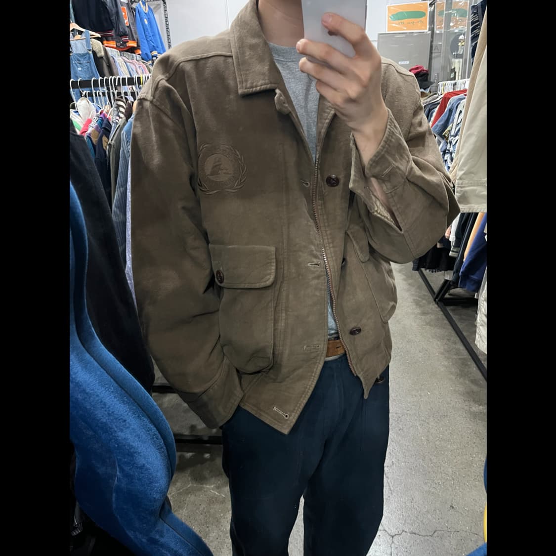 아쿠아스큐텀 스웨이드 봄버자켓  상품이미지3