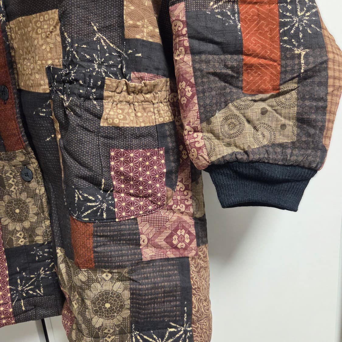 Made in Japan 패치워크 플리스 자켓 L(100) 상품이미지4