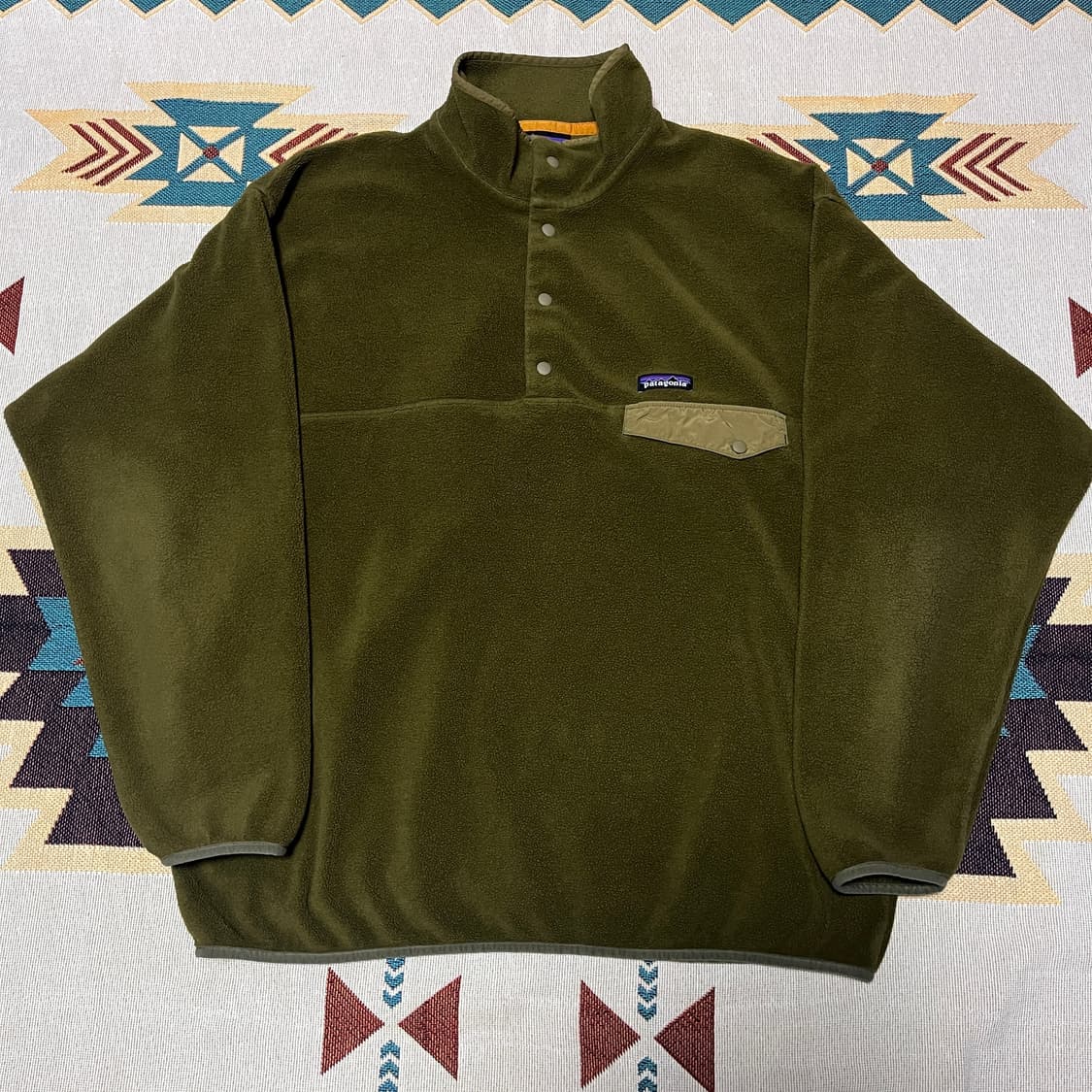 파타고니아 신칠라 스냅티 올리브그린 XL 상품이미지1