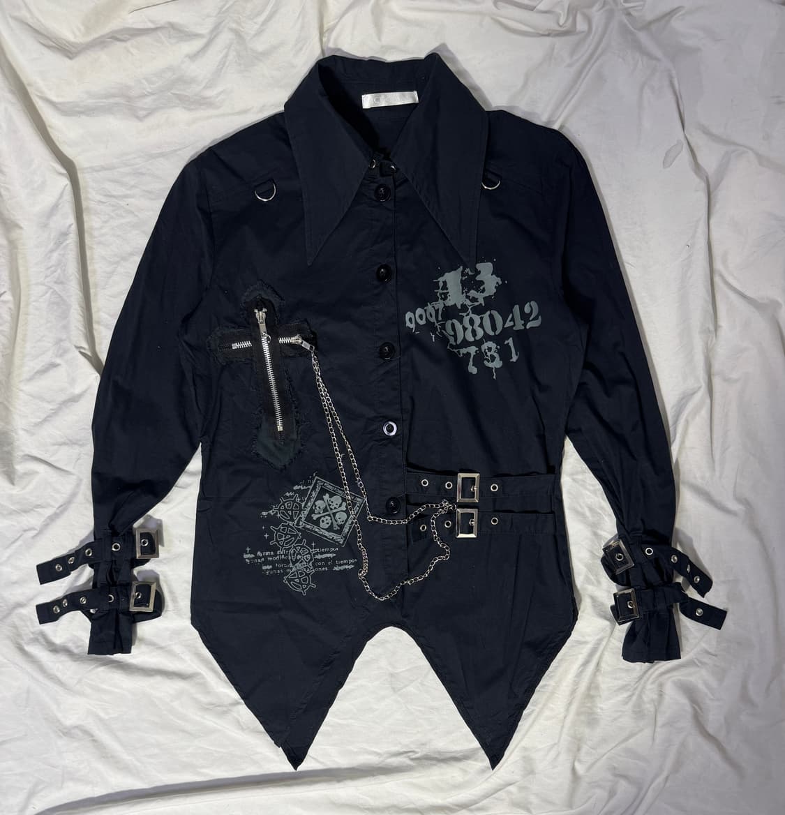 ACDC RAG 본디지 체인 셔츠 펑크 고딕  상품이미지1