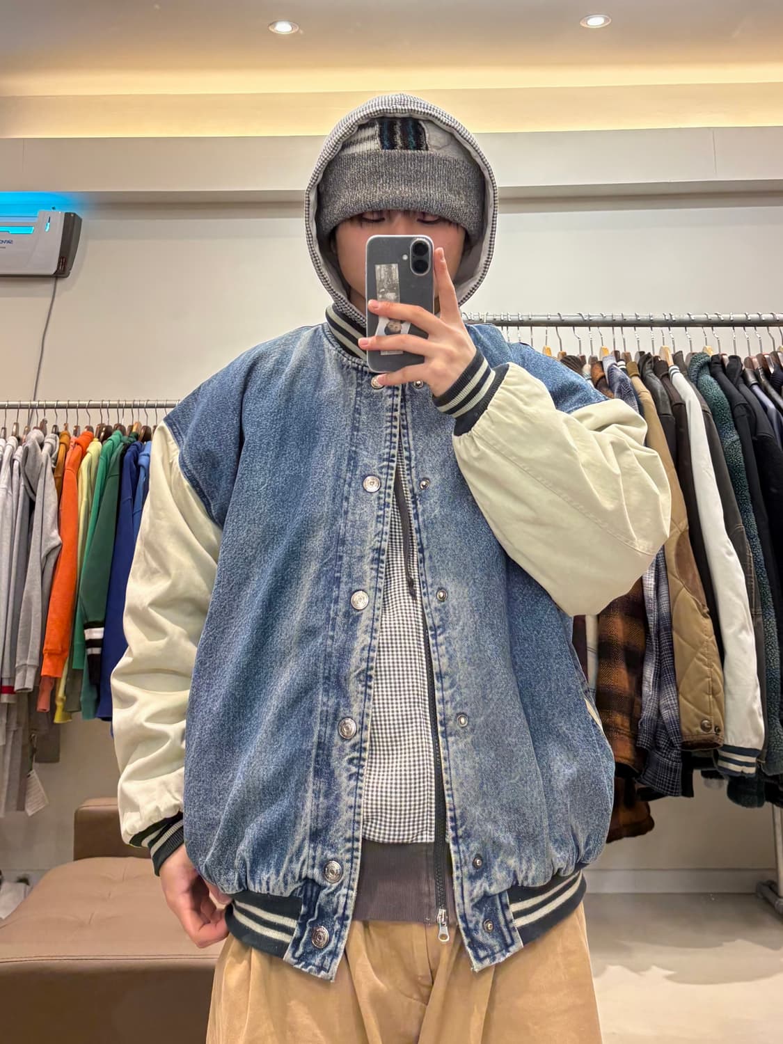 North bay 데님 바시티자켓 상품이미지8