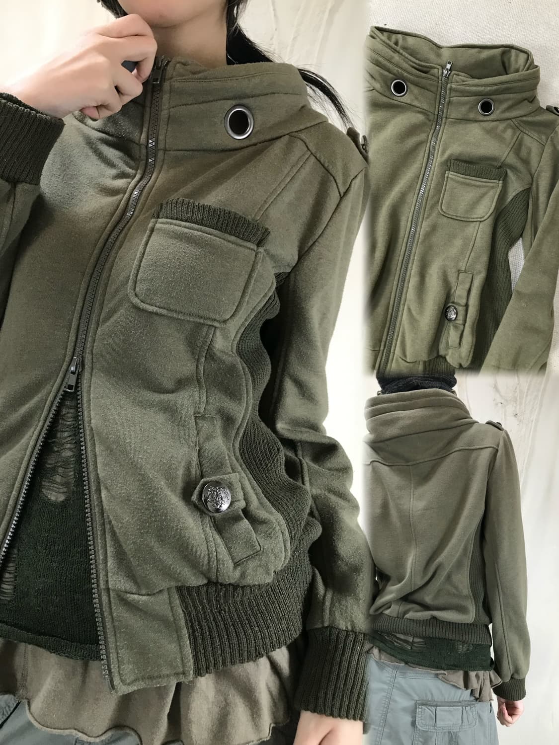 Eylet Detail y2k Jacket 상품이미지1