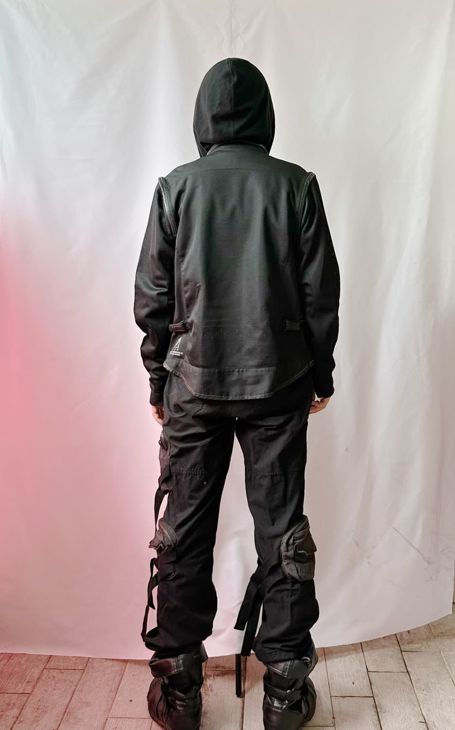 leather line point mesh jacket 상품이미지4
