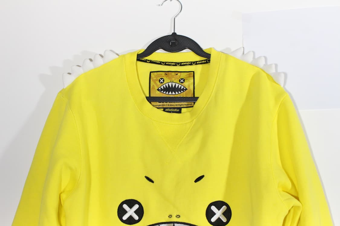 149. elstinko 옐로우 기모 맨투맨 상품이미지2