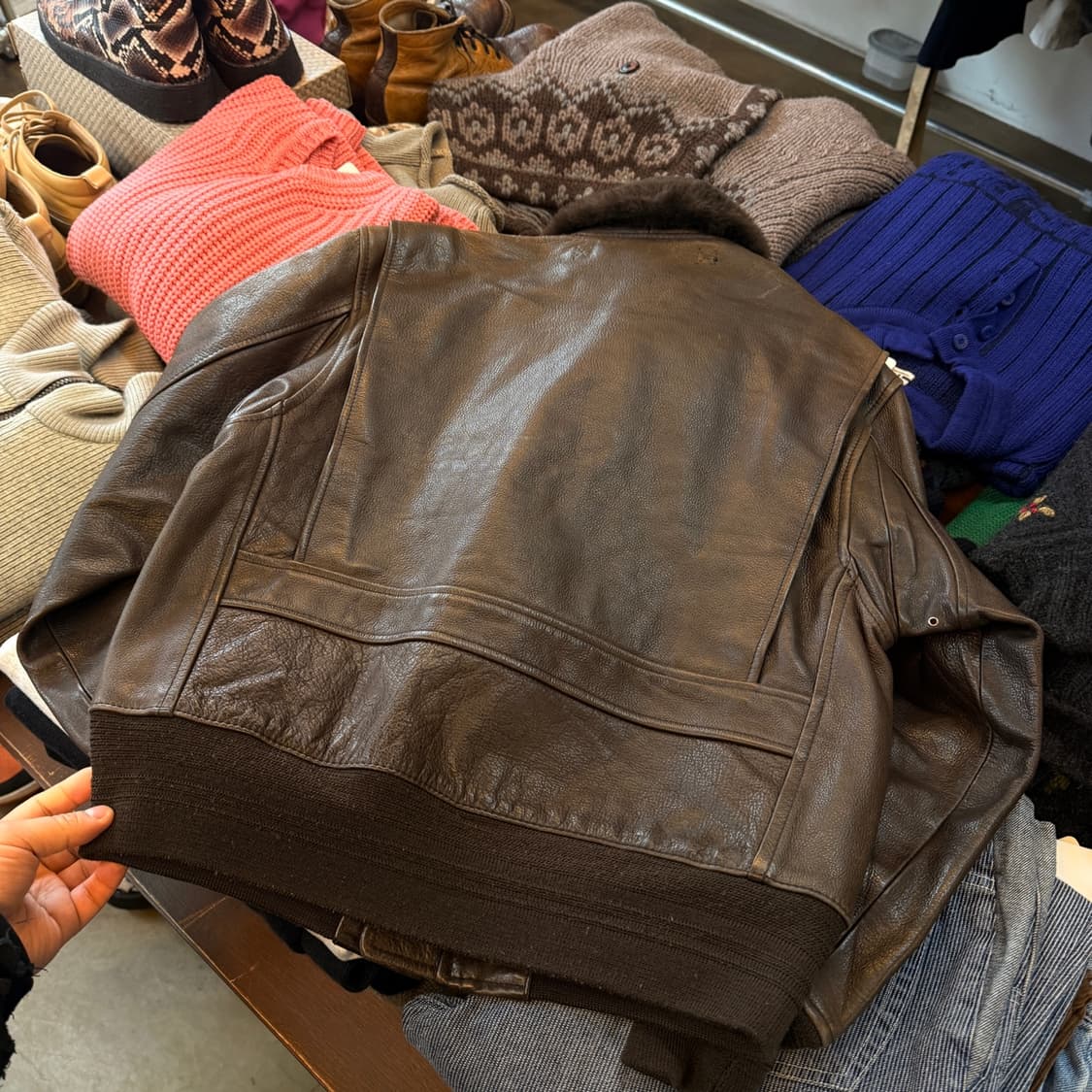 할리 데이비슨 g-1 카우레더 가죽 플라이트 자켓 상품이미지7