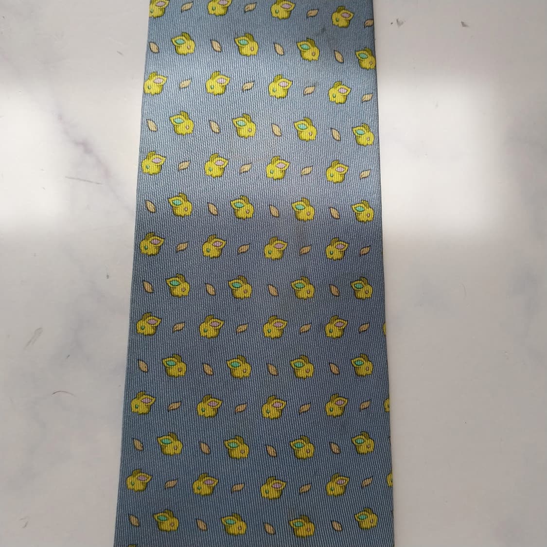 살바토레 페라가모 블루 토끼 모티브 넥타이 9.5cm B등급 K2386
 상품이미지8