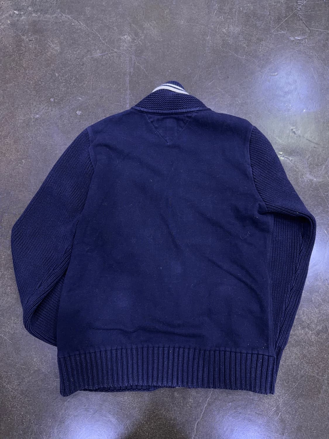 타미힐피거 H 로고 캐쥬얼 숄카라 가디건 네이비 M 상품이미지2