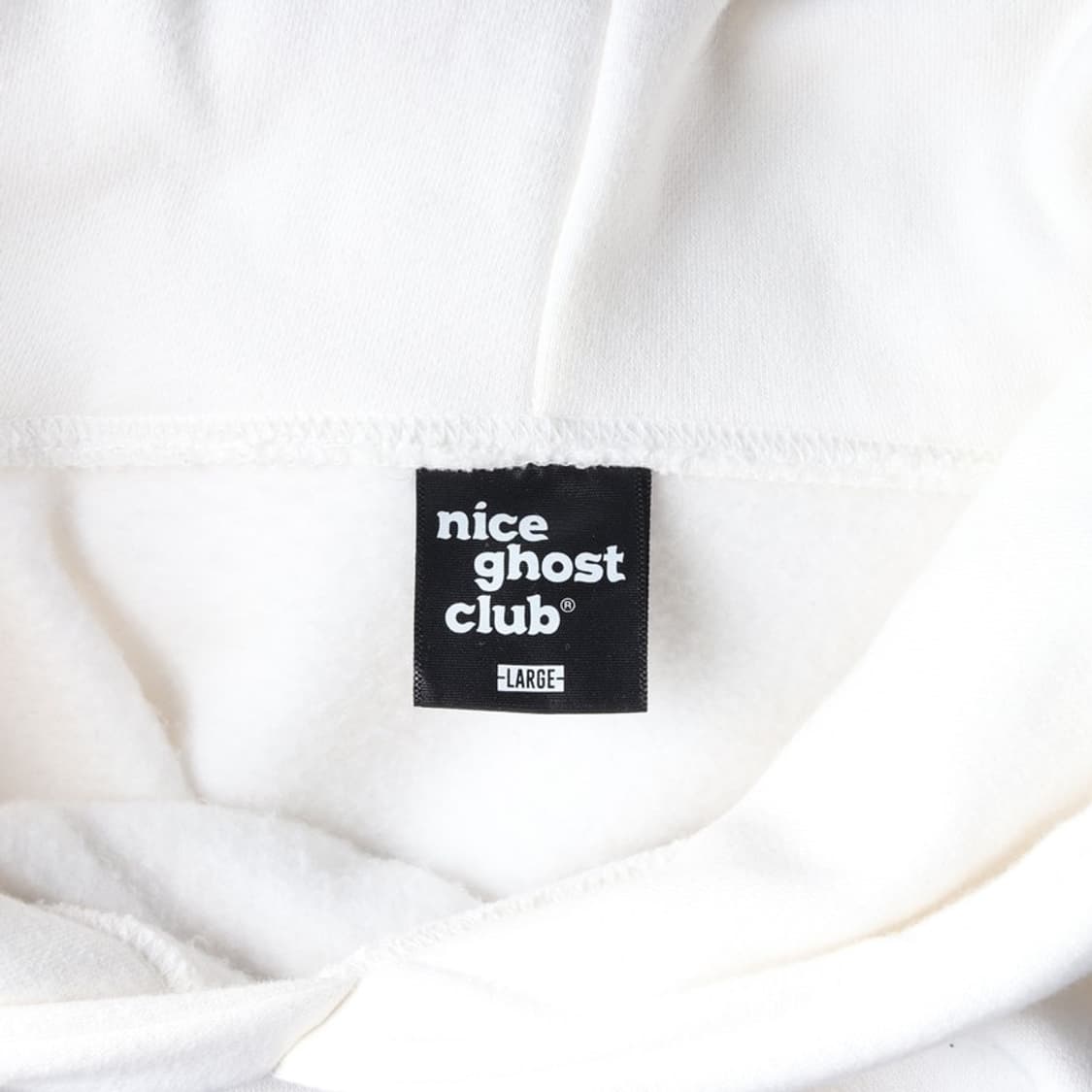 나이스고스트클럽 스크림 로고 후디 화이트 L 상품이미지5