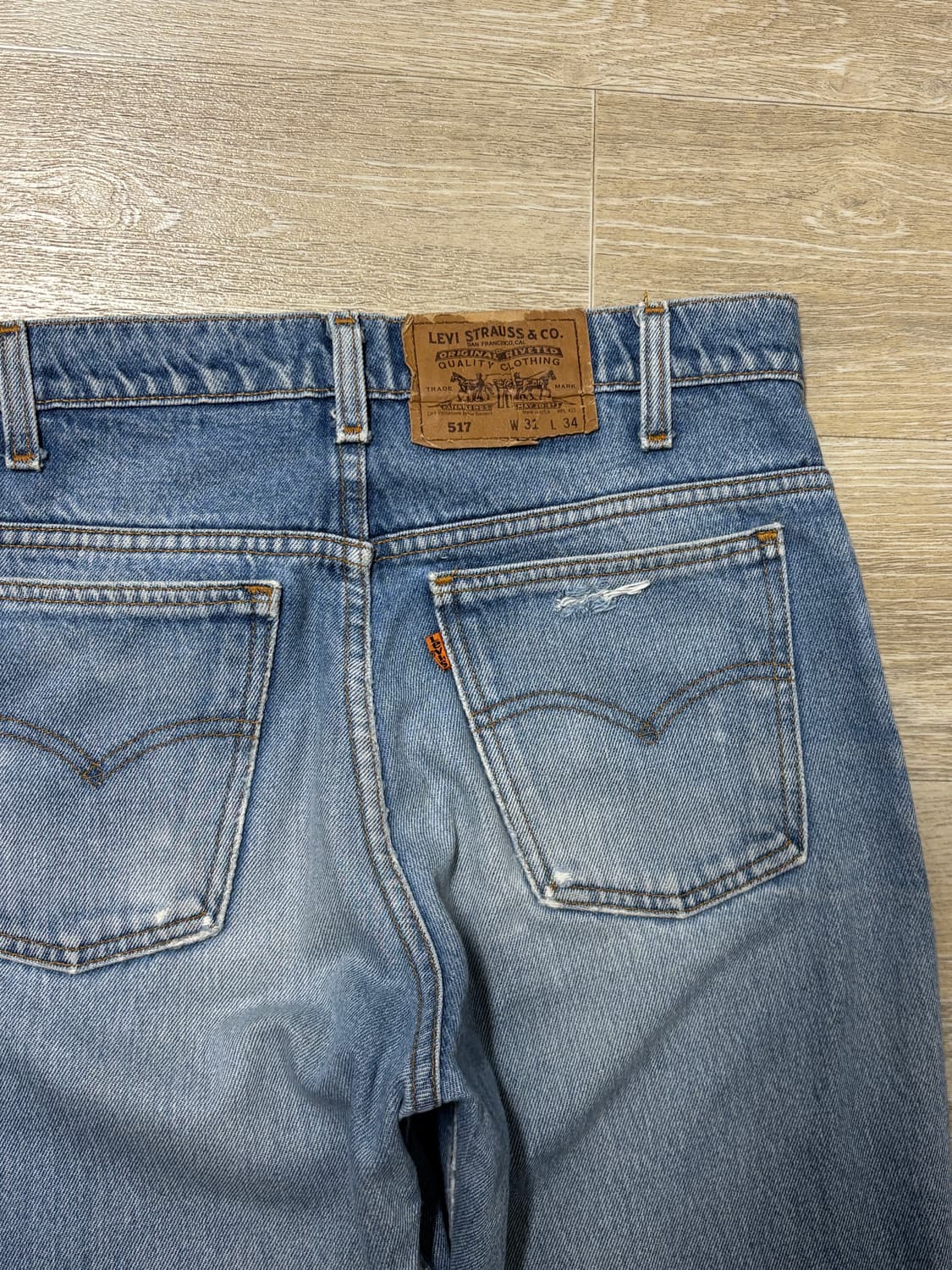 90‘s Levi’s 517 Orange Tab Denim Pants 상품이미지5