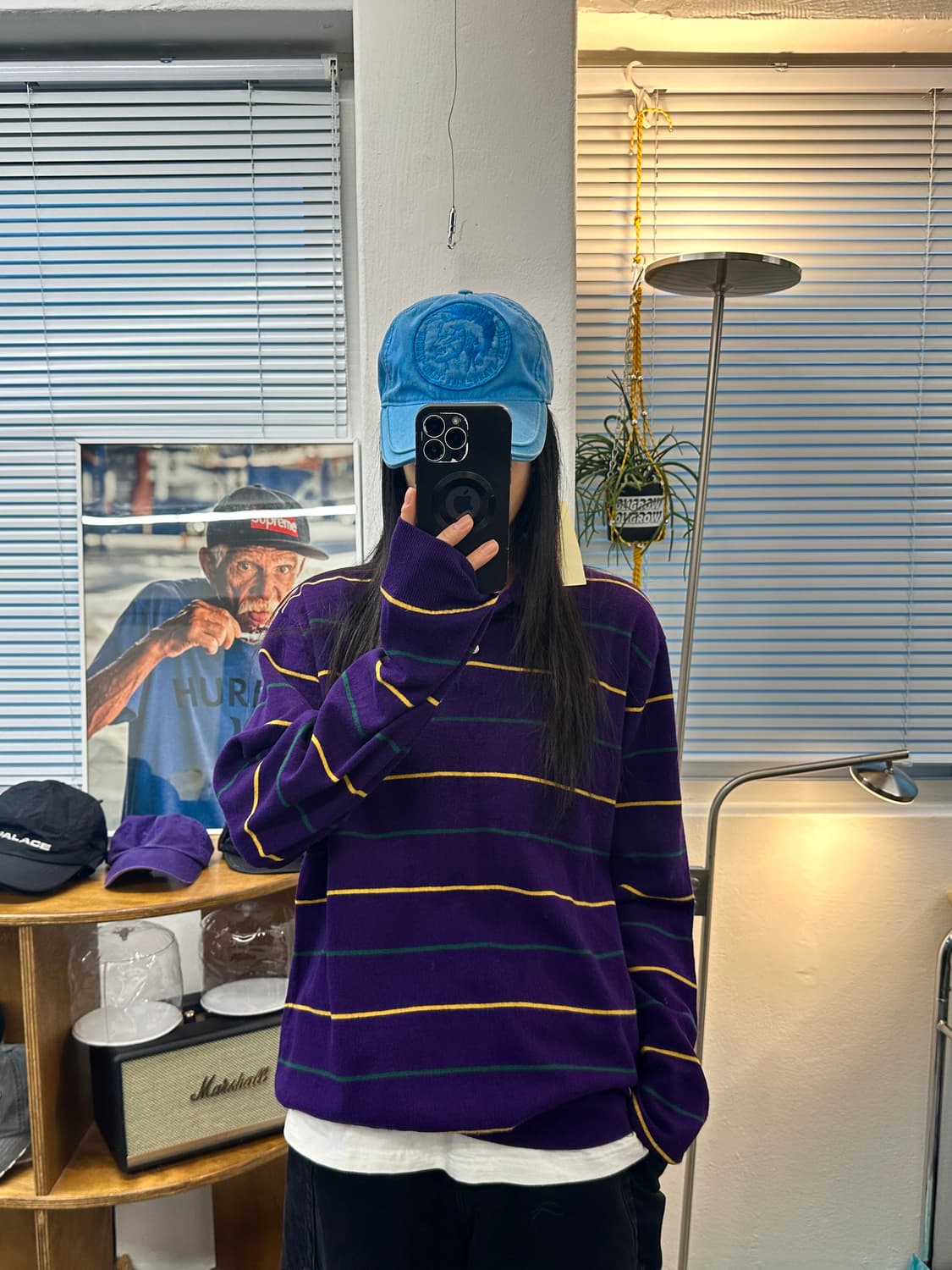 폴로 랄프로렌 스트라이프 카라 니트 상품이미지1