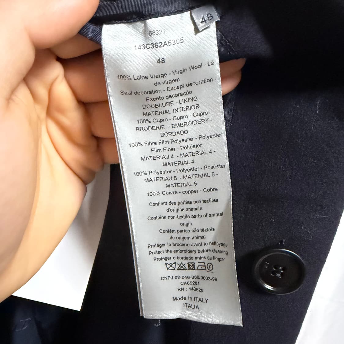 [S+급/48] 디올 파이핑 벨트 코트 블랙 상품이미지7